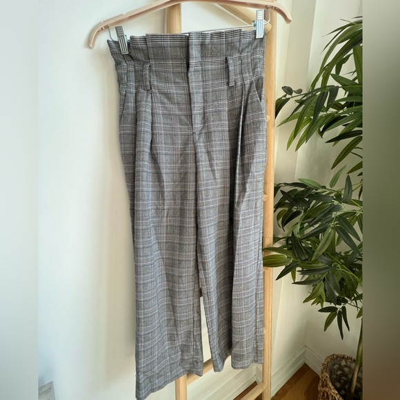 Plaid high waisted wide leg pants - Picture 1 of 4